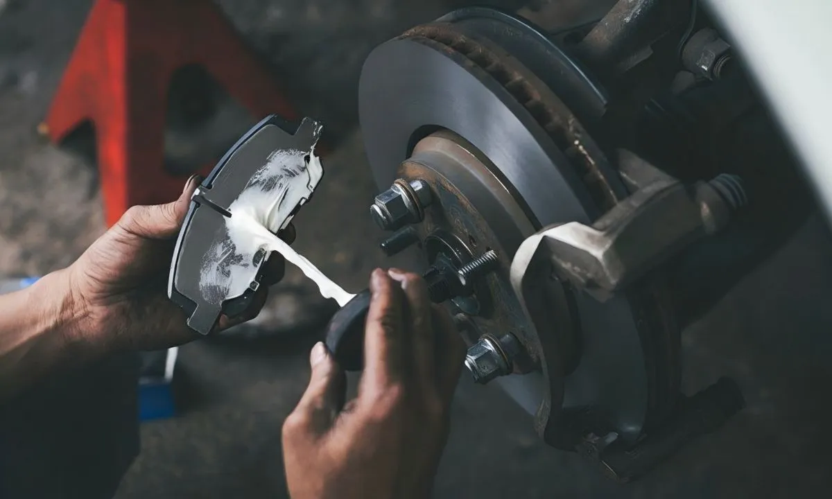 grease the brake pads