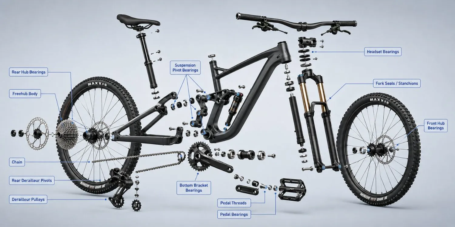 Mountain Bike Structure Exploded View